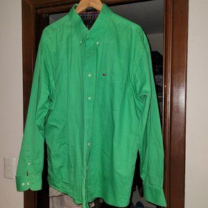 Mens XXL Green Button-Down